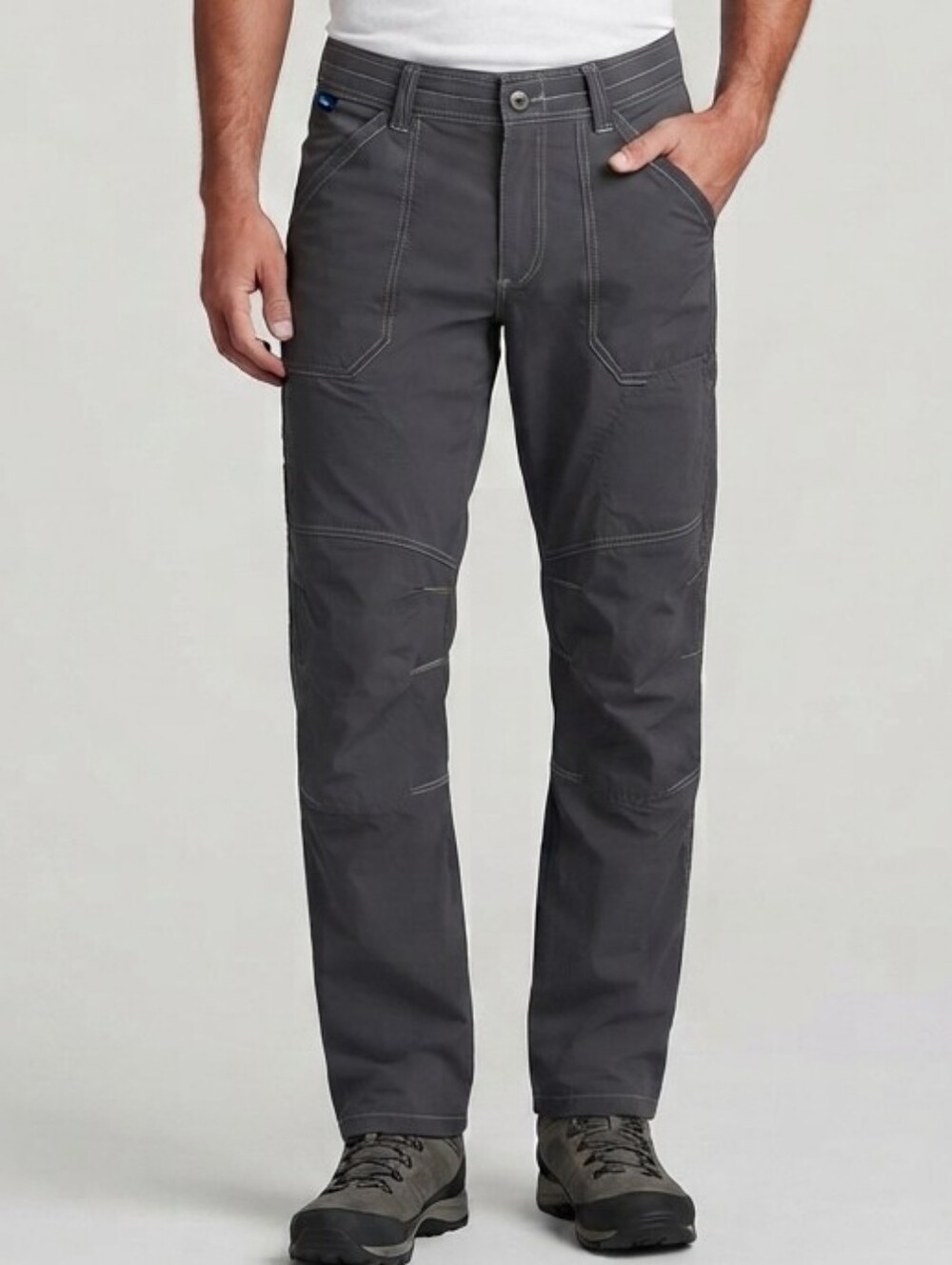 Kuhl Hiking Pants Grey Lightweight Sz 34w X 32L Renegade Outdoor Camping Utility